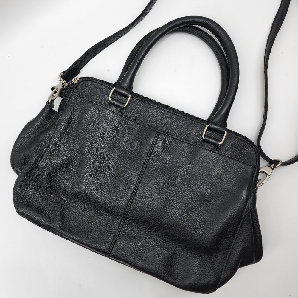 Colorado Black Leather Multi Compartment Large Cross Body Shoulder Tote Bag - Picture 14 of 16